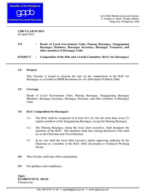 bac composition for barangay|BAC Committee resolution .